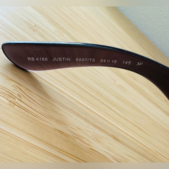 Ray-Ban JUSTIN Classic RB4165 6597/T5 54-16 Brown Clear Frame - Picture 15 of 16